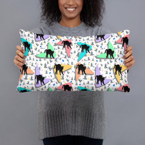 Retro Kitty Basic Pillow