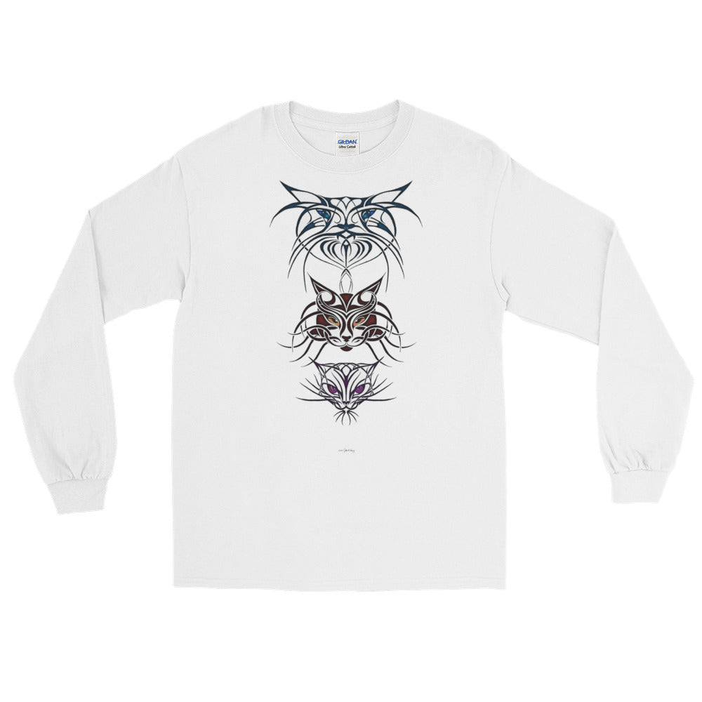 TRIBAL CATS  SPIRITS Long Sleeve T-Shirt - COOOL CATS