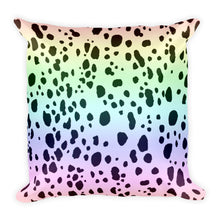 RAINBOW DALMATIANS SPOTS Square Pillow - COOOL CATS