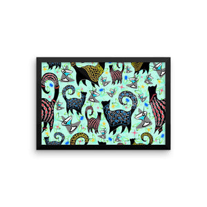 AQUA SNOBBY COCKTAILS Framed poster - COOOL CATS