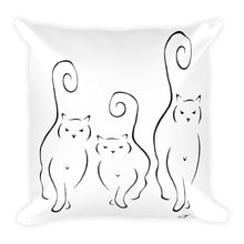 CATS SILHOUETTES 2 Square Pillow (2 sided front & back) - COOOL CATS