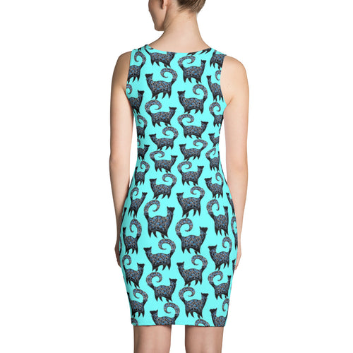 BLUE SNOBBY COCKTAILS Sublimation Cut & Sew Dress - COOOL CATS