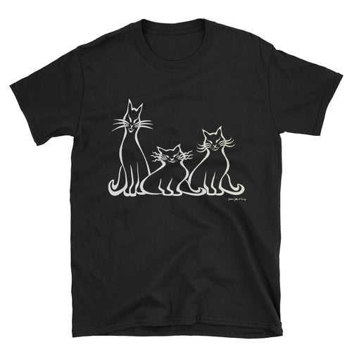 ARISTOCATS Black Short-Sleeve Unisex T-Shirt - COOOL CATS