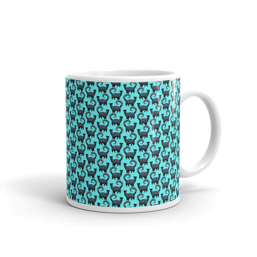 BLUE SNOBBY SCATTER Mug - COOOL CATS