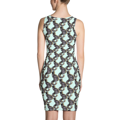 BLUE SWIRLY CATS Sublimation Cut & Sew Dress - COOOL CATS