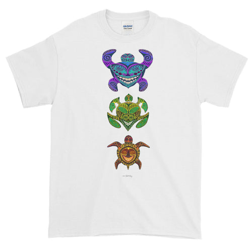 TRIBAL TURTLES VERTICAL Short-Sleeve T-Shirt - COOOL CATS