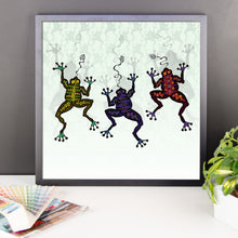 DANCING FROGS Framed poster - COOOL CATS
