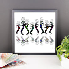 JAZZY KOKOPELLI LINE DANCE Framed poster