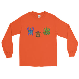 TRIBAL TURTLES HORIZONTAL Long Sleeve T-Shirt - COOOL CATS