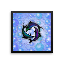 DOLPHIN CIRCLE Framed poster - COOOL CATS