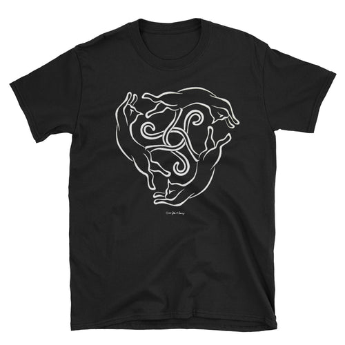 CATS CIRCLE BLACK Short-Sleeve Unisex T-Shirt - COOOL CATS