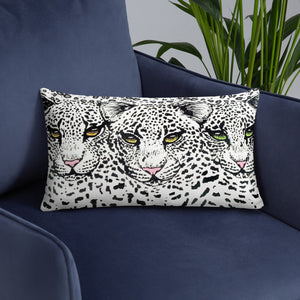 Snow Leopards Basic Pillow