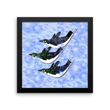 DIVING PENGUINS Framed poster - COOOL CATS