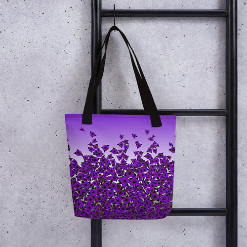 Purple Roses designer Tote bag by John A. Conroy