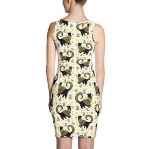 GOLD SNOBBY COCKTAILS Sublimation Cut & Sew Dress - COOOL CATS