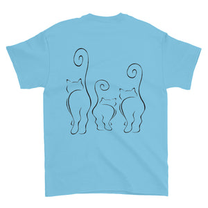 CATS SILHOUETTES Short-Sleeve T-Shirt (2 sided front & back) - COOOL CATS