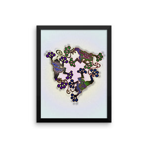 FROGS CIRCLE Framed poster - COOOL CATS