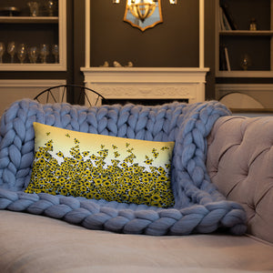 Yellow Bed of Roses designer Basic Pillow by John A. Conroy