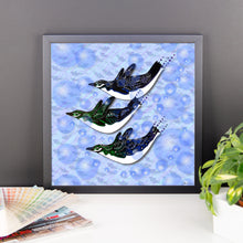 DIVING PENGUINS Framed poster - COOOL CATS