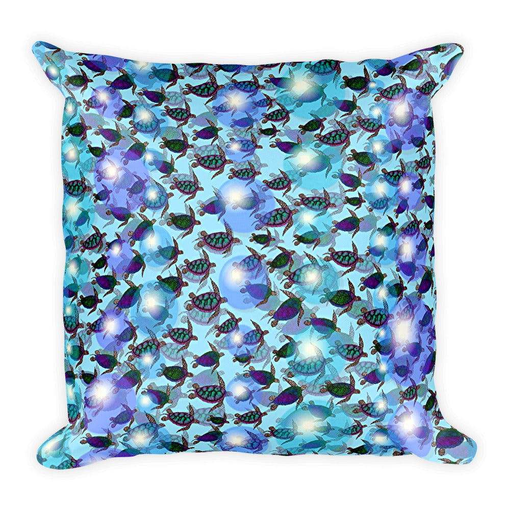 SEA TURTLES Square Pillow - COOOL CATS