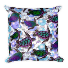 SEA OF TURTLES Square Pillow - COOOL CATS