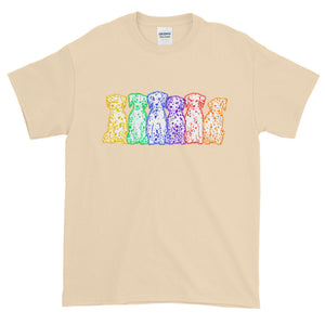 RAINBOW DALMATIANS  (2 SIDED) Short-Sleeve T-Shirt - COOOL CATS