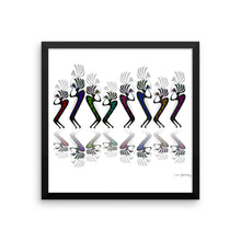 JAZZY KOKOPELLI LINE DANCE Framed poster