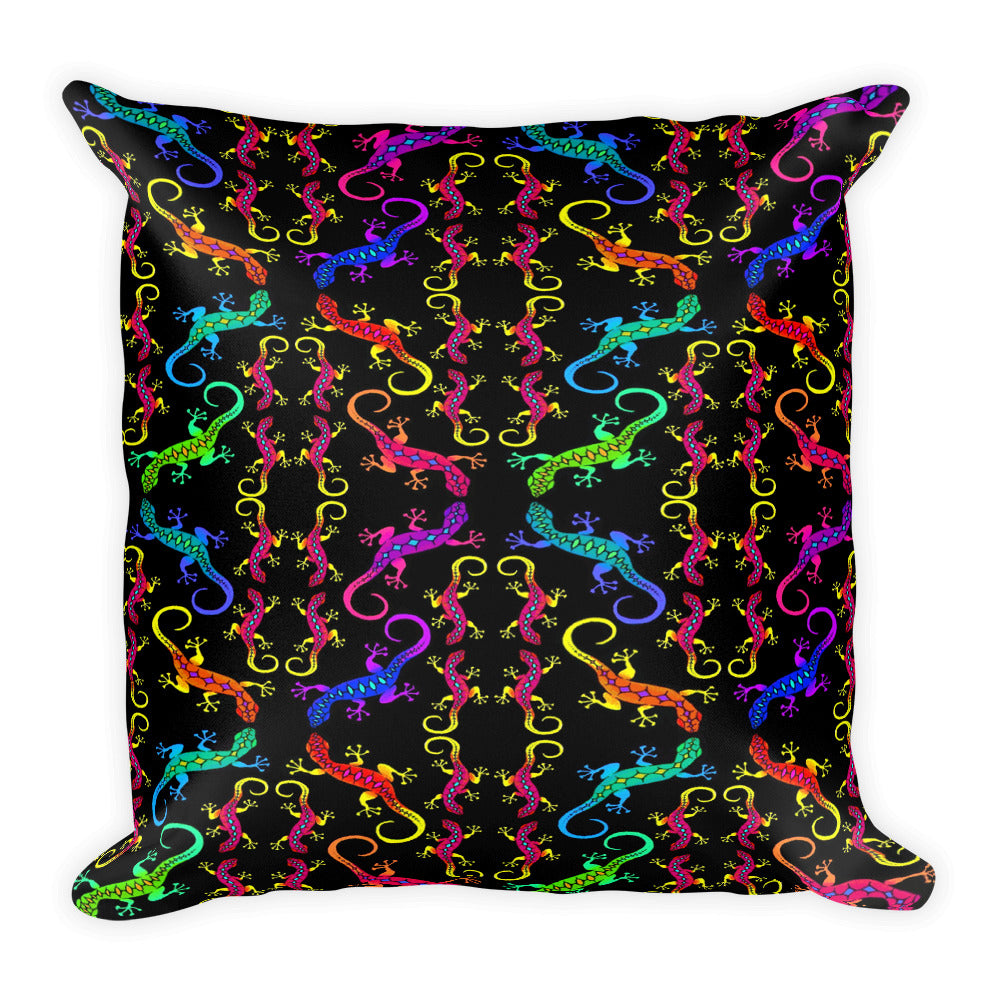 GECKO PUZZLE Square Pillow - COOOL CATS