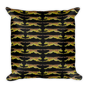 LEAPING TIGERS Square Pillow - COOOL CATS