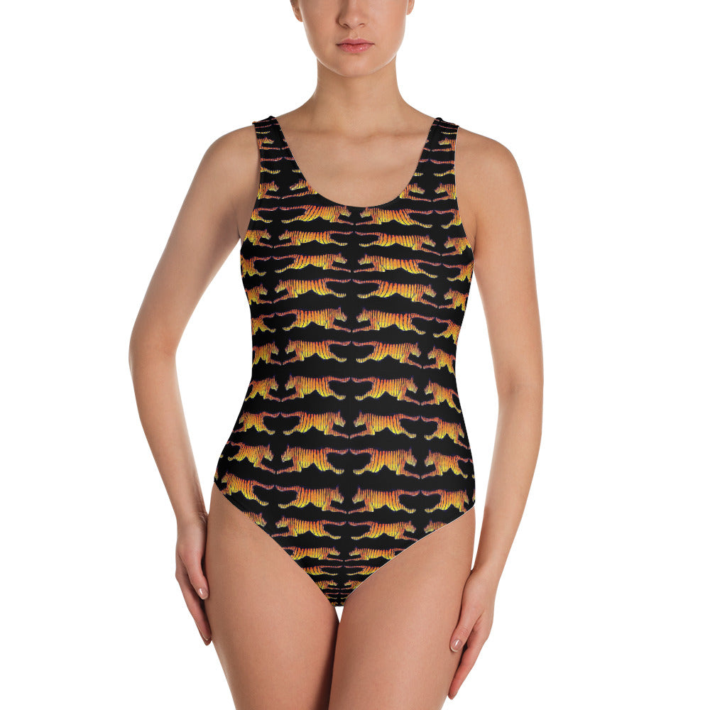Leaping Tigers One-Piece Swimsuit