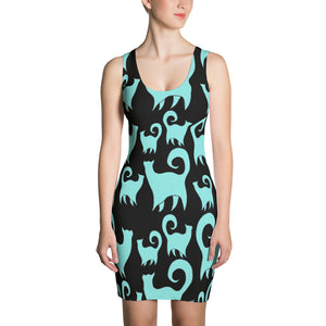 BLUE SNOBBY CATS Sublimation Cut & Sew Dress - COOOL CATS