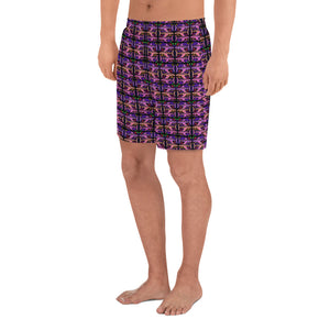 Red Violet Sharks Men's Athletic Long Shorts