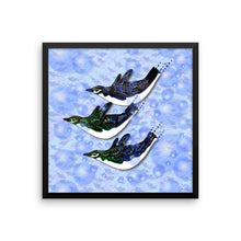 DIVING PENGUINS Framed poster - COOOL CATS