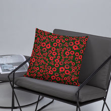 Bright Red Roses designer Basic Pillow by John A. Conroy