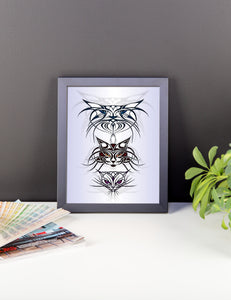 TRIBAL CATS SPIRITS Framed poster - COOOL CATS