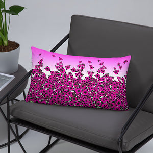 Pink Bed of Roses designer Basic Pillow by John A. Conroy