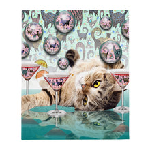 Cosmo Cocktails Tabby Throw Blanket