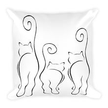 CATS SILHOUETTES 2 Square Pillow (2 sided front & back) - COOOL CATS
