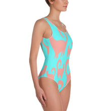 Pink and Blue Kittys One-Piece Swimsuit