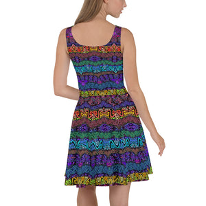 Color Swirls designer Skater Dress by John A. Conroy