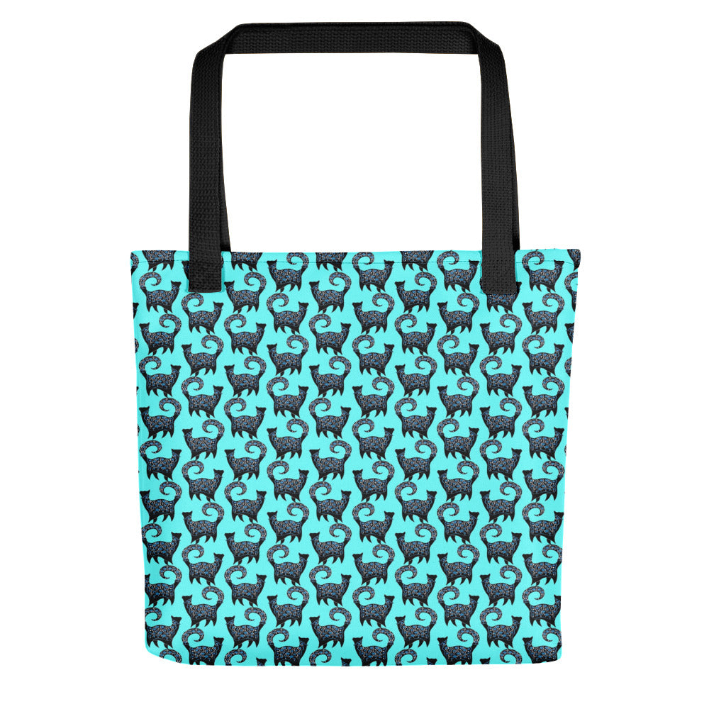 BLUE SNOBBY PATTERN Tote bag - COOOL CATS