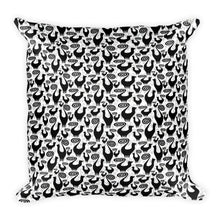 SCATTERED SNOOTY CATS Square Pillow - COOOL CATS