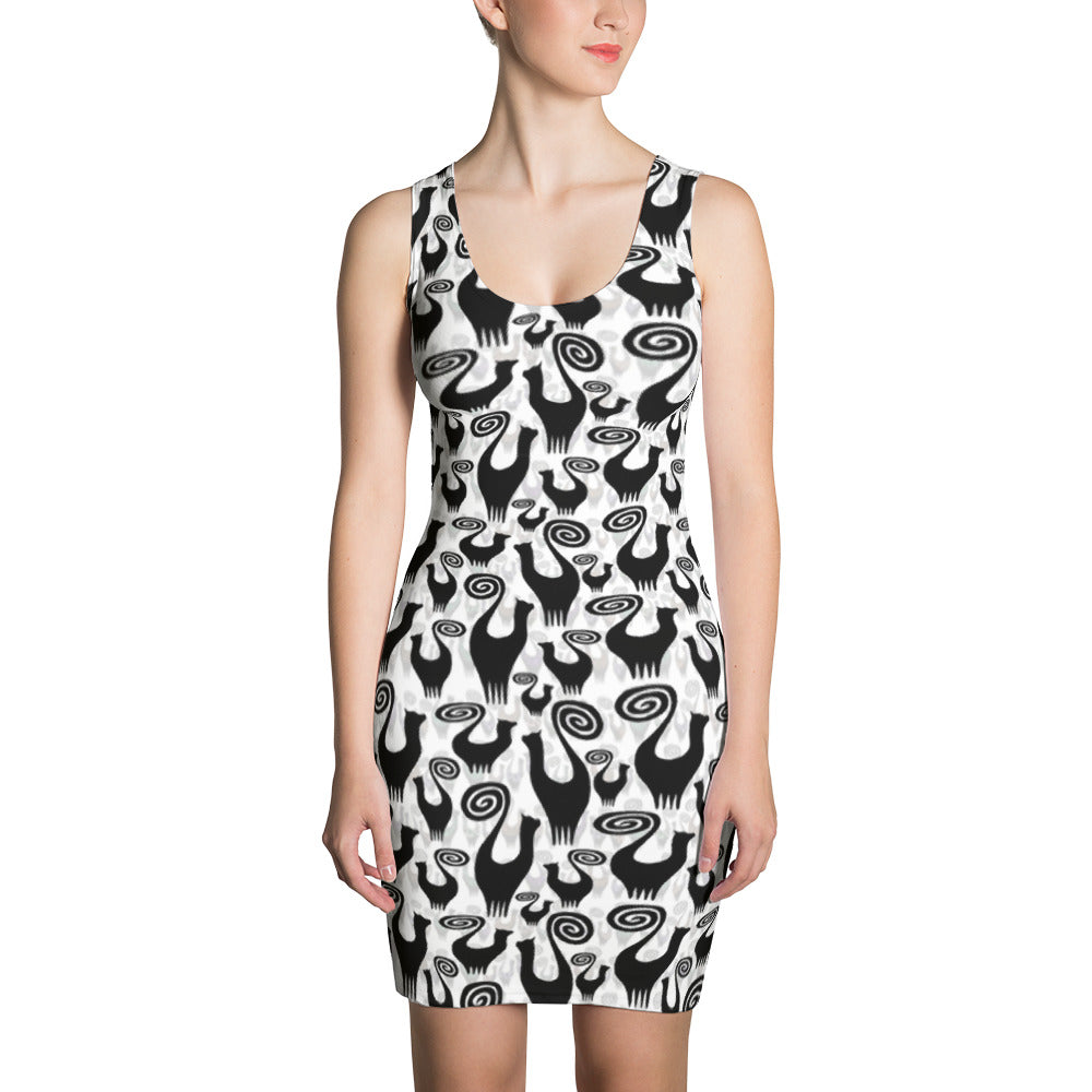 SNOOTY SCATTER Sublimation Cut & Sew Dress - COOOL CATS