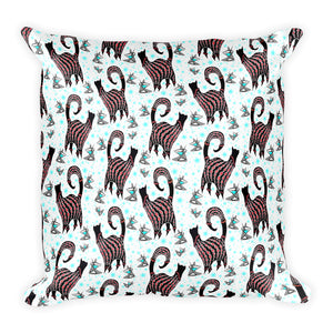 SNOBBY MARTINIS Square Pillow - COOOL CATS