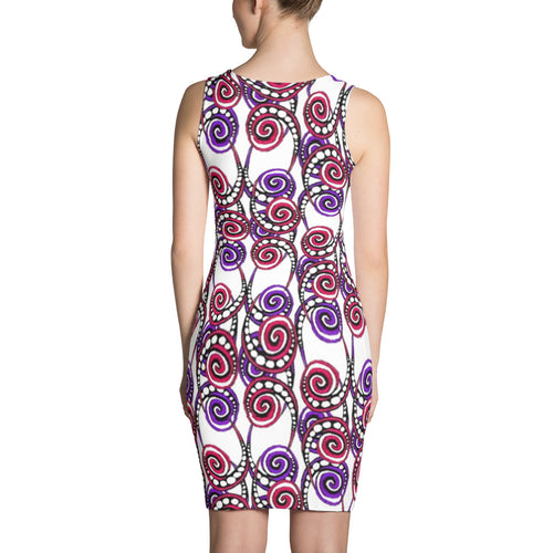 SWIRLY PATTERN Sublimation Cut & Sew Dress - COOOL CATS