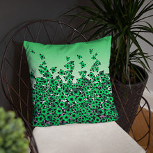 Green Bed of Roses designer Basic Pillow by John A. Conroy