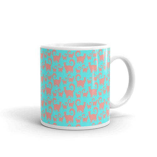 PINK/BLUE SNOBBY Mug - COOOL CATS