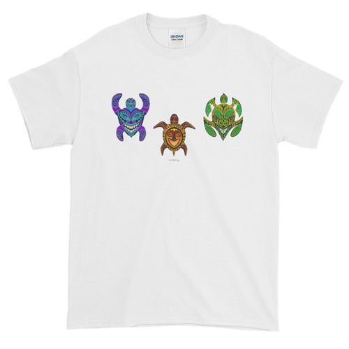 TRIBAL TURTLES HORIZONTAL Short-Sleeve T-Shirt - COOOL CATS