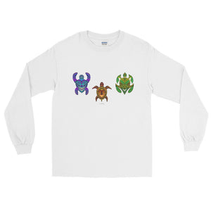 TRIBAL TURTLES HORIZONTAL Long Sleeve T-Shirt - COOOL CATS