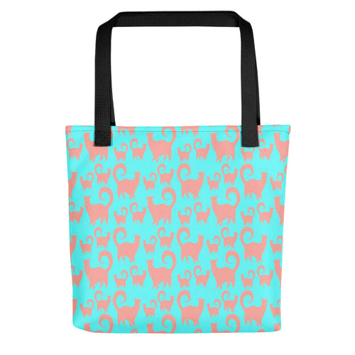 PINK CATS/BLUE BAG Tote bag - COOOL CATS